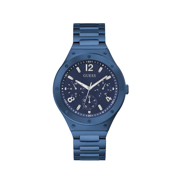 Guess Scope Multifunction Blue Dial Blue Steel Strap Watch for Men - GW0454G4
