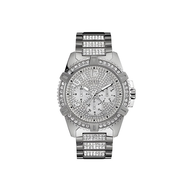Guess Silver tone crystal-embellished Watch for Men- W0799G1