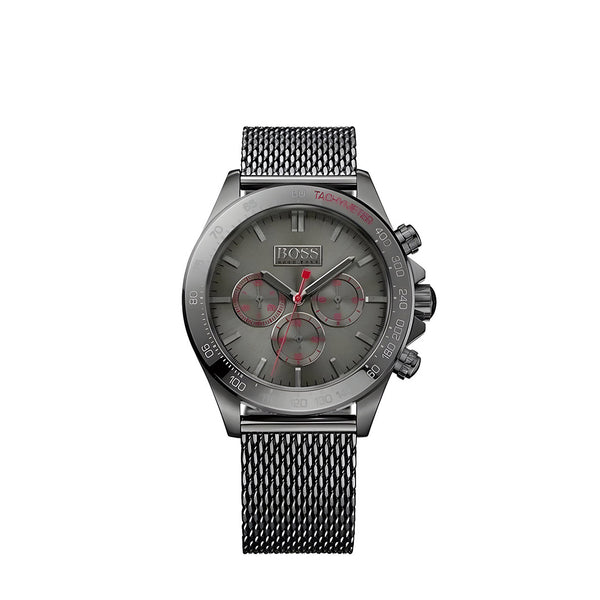 Hugo Boss Ikon Grey Dial Grey Mesh Bracelet Watch for Men - 1513443