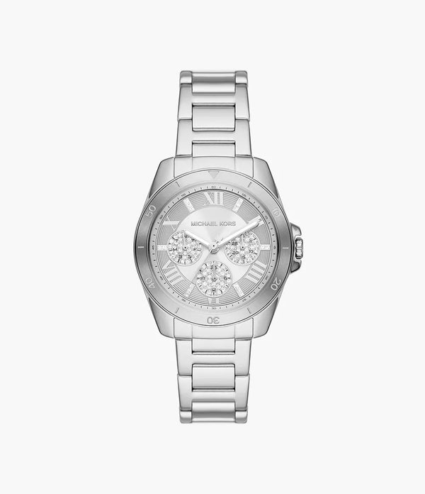 Michael Kors Women’s Quartz Silver Stainless Steel White Dial 36mm Watch MK7263
