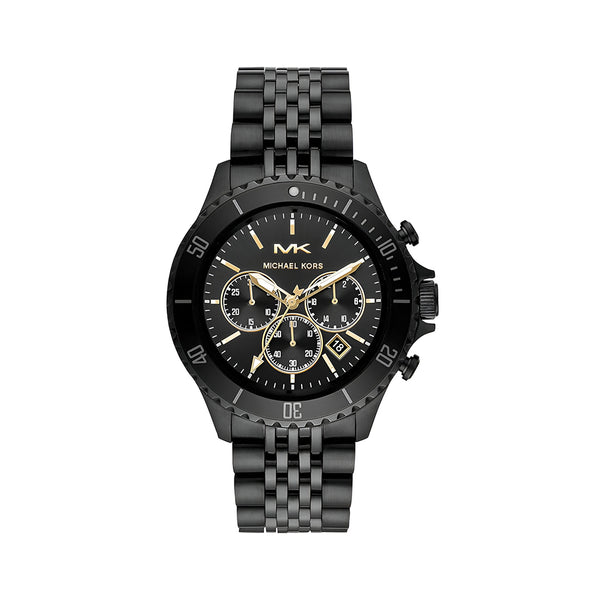 Michael Kors Bayville Chronograph Black Dial Black Steel Strap Watch For Men - MK8750