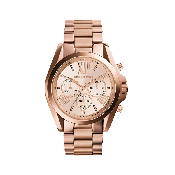Michael Kors Bradshaw Rose Gold Dial Rose Gold Steel Strap Watch for Women - MK5503