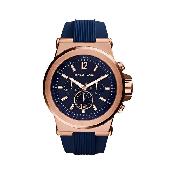 Michael Kors Dylan Blue Dial Blue Rubber Strap Watch for Men - MK8295