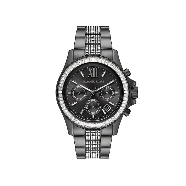 Michael Kors Everest Chronograph Black Dial Grey  For Women - MK6974