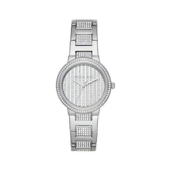 Michael Kors Gabbi Quartz Crystals Silver Dial Silver Steel Strap Watch For Women - MK3984