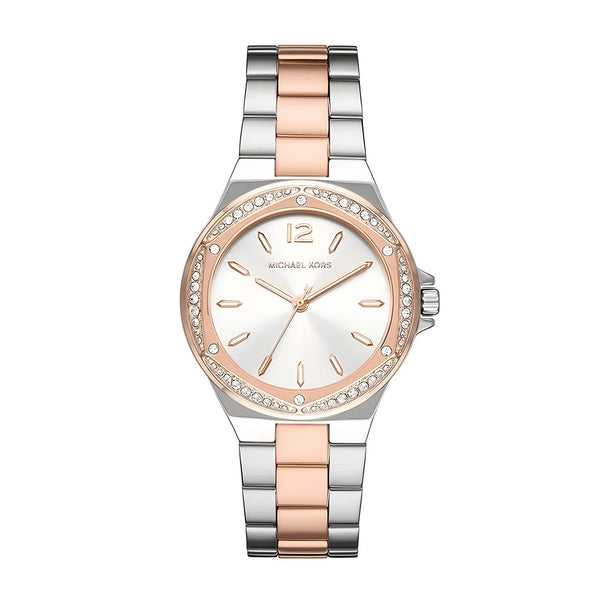 Michael Kors Lennox Three Hand Quartz Silver Dial Two  Watch For Women - MK6989