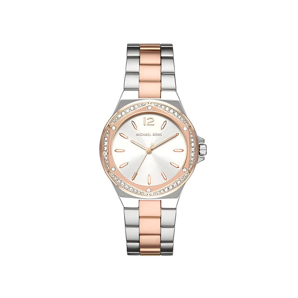 Michael Kors Lennox Three Hand Quartz Silver Dial Two  Watch For Women - MK6989