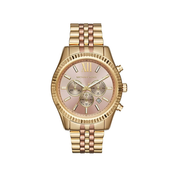 Michael Kors Lexington Gold Dial Gold Steel Strap Watch for Women - MK6473