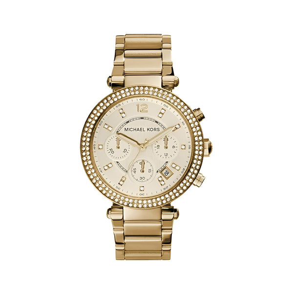 Michael Kors Parker Gold Dial Gold Steel Strap Watch for Women - MK5354