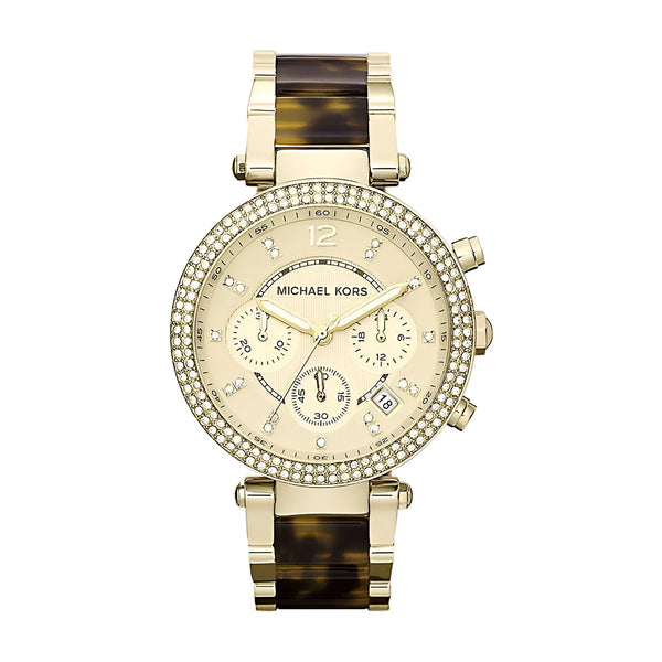 Michael Kors Parker Gold Dial Two Tone Steel Strap Watch for Women - MK5688