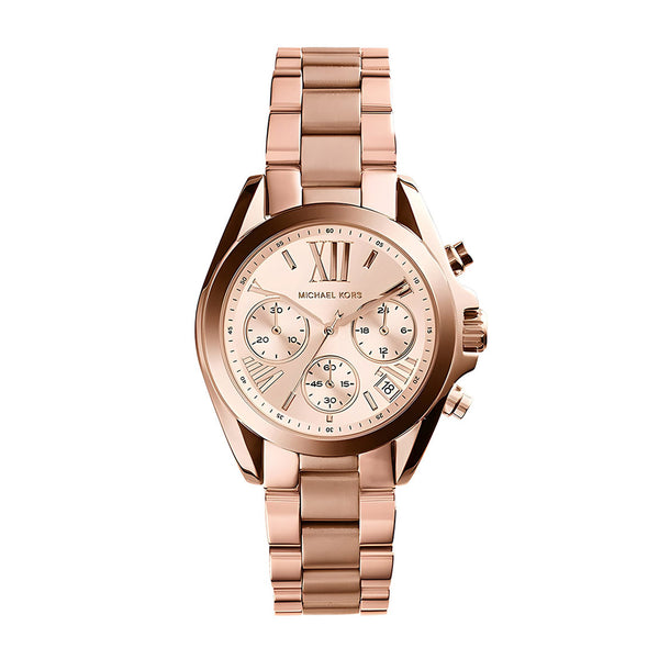 Michael Kors Runway Chronograph  Gold Steel Strap Watch For Women - MK5778