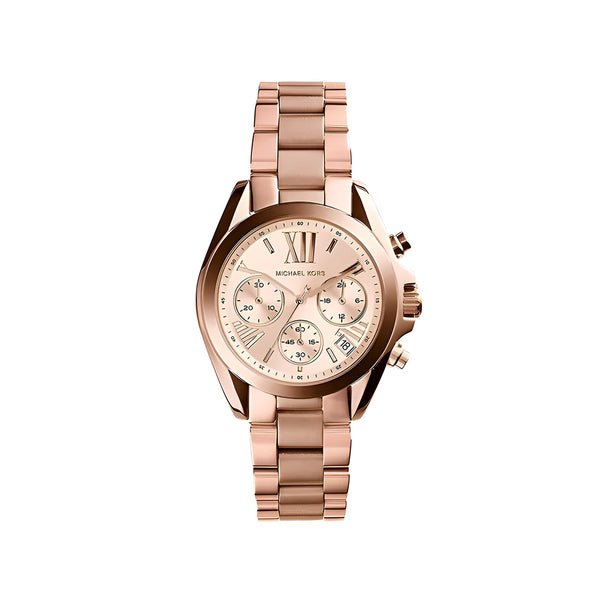 Michael Kors Runway Chronograph  Gold Steel Strap Watch For Women - MK5778