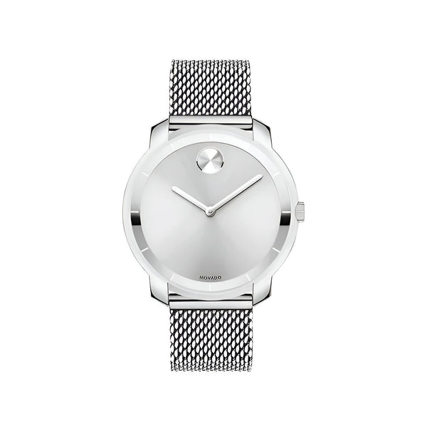 Movado Bold Silver Dial 36mm Stainless Steel Mesh Ladies Watch for Women-3600241