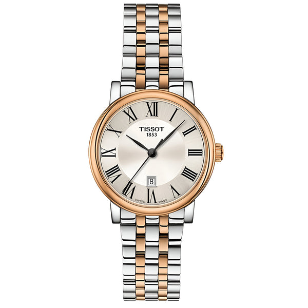 Tissot Carson Premium Lady Silver Dial Two Tone Steel Strap Watch For Women - T122.210.22.033.01