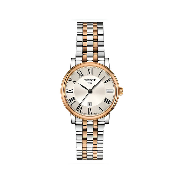 Tissot Carson Premium Lady Silver Dial Two Tone Steel Strap Watch For Women - T122.210.22.033.01