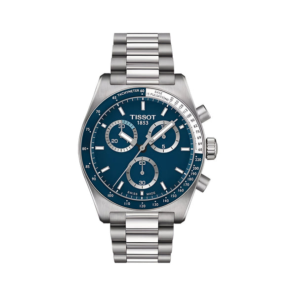 Tissot PR516 Chronograph 316 Stainless Steel with Blue Dial Watch for Men-T149.417.11.041.00