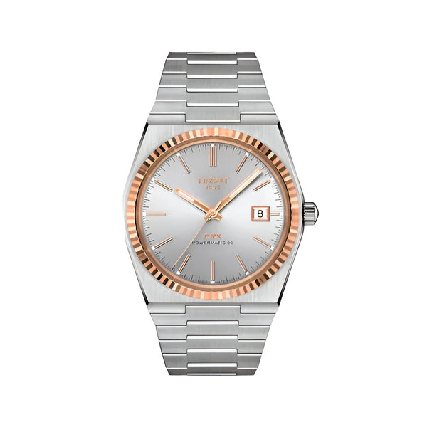 Tissot PRX Gold 40mm Dial Color Silver Watch for Men