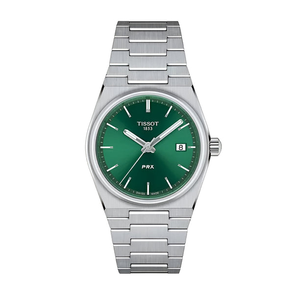 Tissot PRX Green Dial Silver Steel Strap Unisex Watch  - T137.210.11.091.00