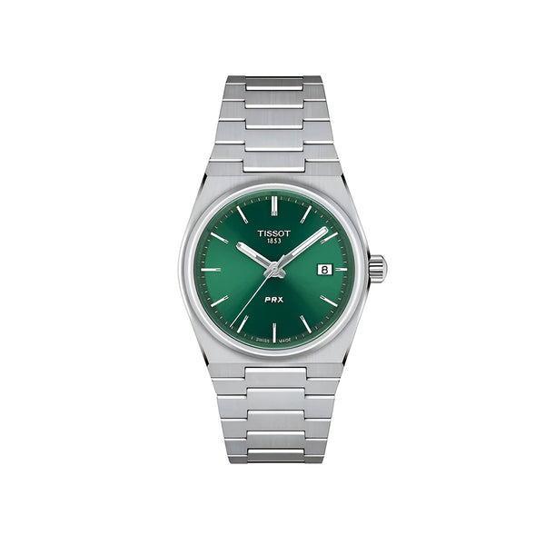 Tissot PRX Green Dial Silver Steel Strap Unisex Watch  - T137.210.11.091.00