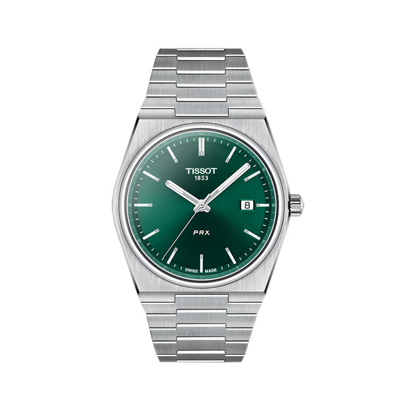Tissot PRX Green Dial Silver Steel Strap Watch For Men - T137.410.11.091.00