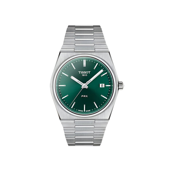 Tissot PRX Green Dial Silver Steel Strap Watch For Men - T137.410.11.091.00