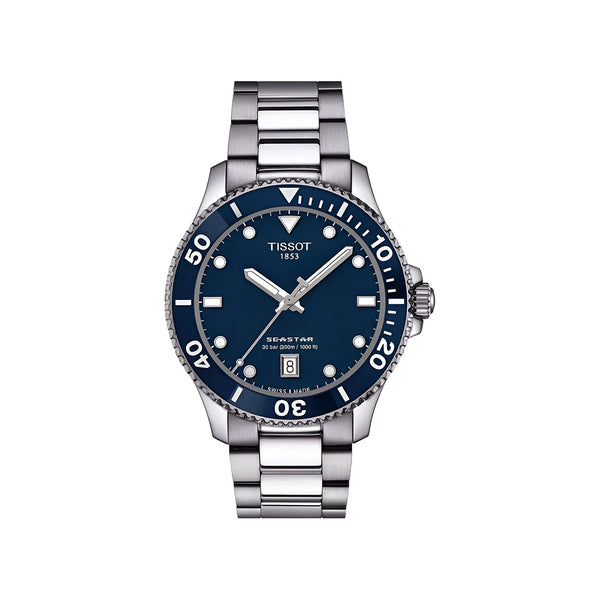 Tissot Seastar 1000 Quartz Silver Stainless Steel with Blue Dial Watch for Men-T120.410.11.041.00