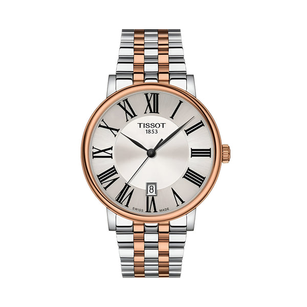 Tissot T Classic Carson  Silver Dial Two  Steel Strap Watch For Men - T122.410.22.033.00
