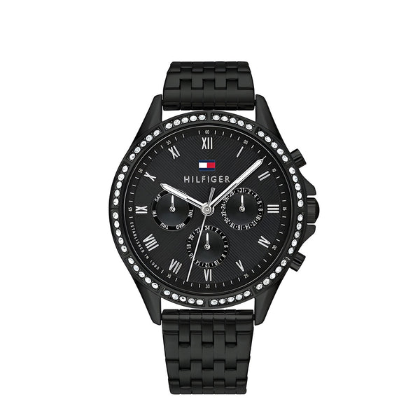 Tommy Hilfiger ARI Multi Function Black Dial Metal Belt with Black Color Watch for Women-1782144