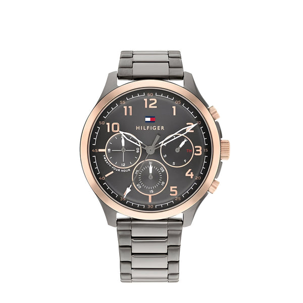 Tommy Hilfiger Asher Chronograph Gray Dial Metal Belt with Gray Color Watch for Men-1791871