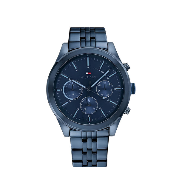 Tommy Hilfiger Ashton Chronograph Blue dial Metal belt with Blue color Watch for Mens-1791739