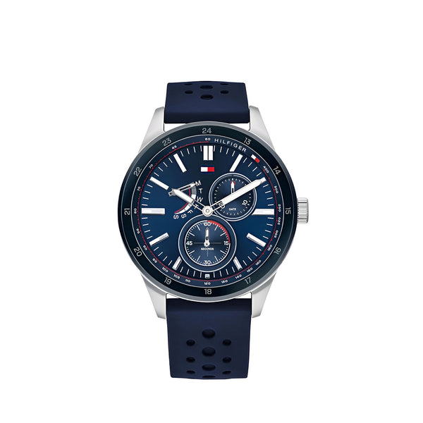 Tommy Hilfiger Austin Blue Dial with Rubber Belt Watch for Men-1791635