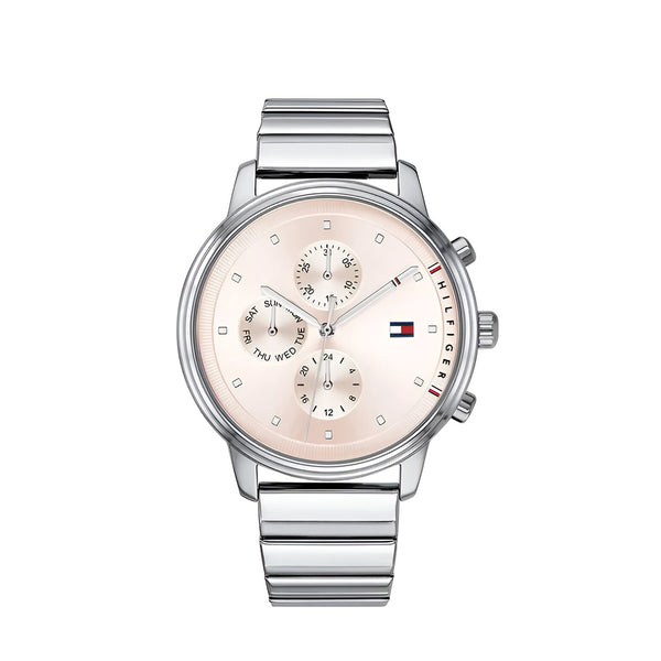 Tommy Hilfiger Blake Pink Dial Silver Steel Strap Watch for Women - 1781904