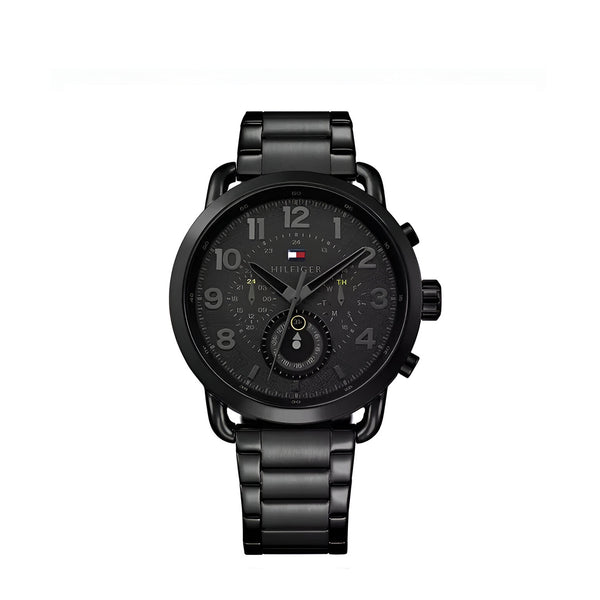 Tommy Hilfiger Briggs Black Dial Black Steel Strap Watch for Men  - 1791423