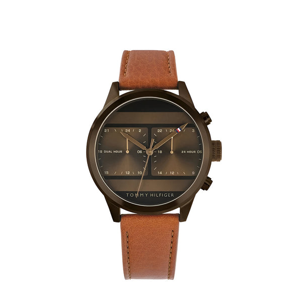 Tommy Hilfiger Icon   Brown dial Leather belt with Brown color Watch for Mens-1791594
