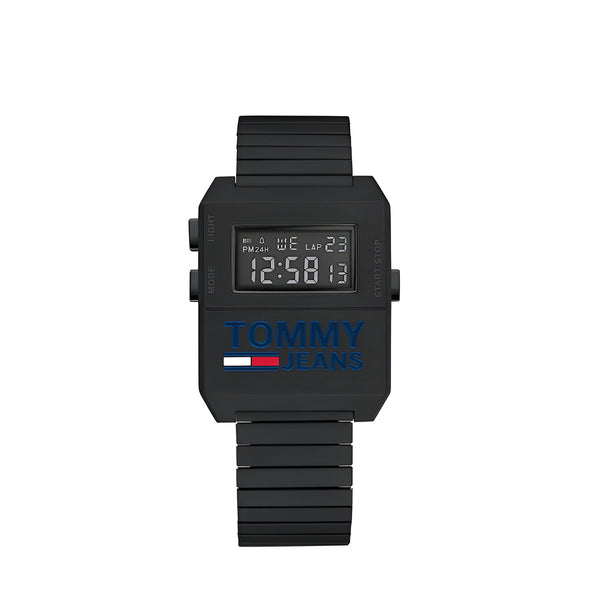 Tommy Hilfiger Jeans Digital Black Dial Metal belt With Black color Watch for Mens-1791671