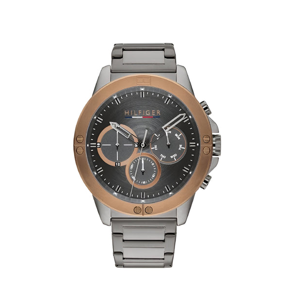 Tommy Hilfiger Quartz Multi-Function Grey Dial Grey Stainless Steel Band Watch for Men-1791892