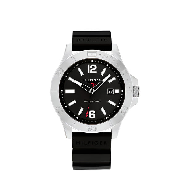 Tommy Hilfiger Ryan Black Dial Silicon Strap watch for Men-1710539