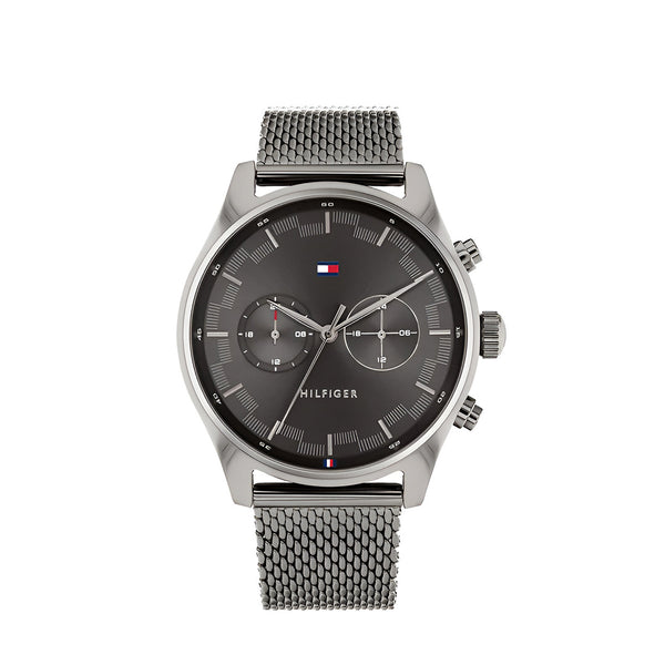Tommy Hilfiger Sawyer Gray Dial Metal Belt with Gray color Watch for Men-1710421