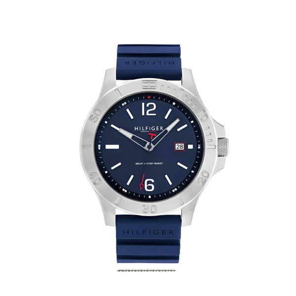 Tommy Hilfiger Silicone Band Blue Dial Watch for Men-1791991