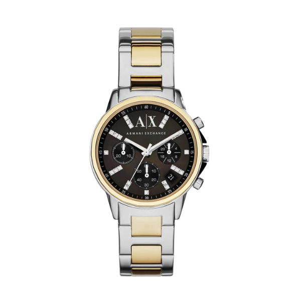 Armani Exchange Lady Banks Chronograph  Black Dial Watch For Women AX4329