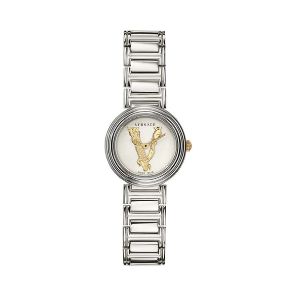 Versace Virtus Quartz White Dial Silver Steel Strap Watch For Women - VET300621