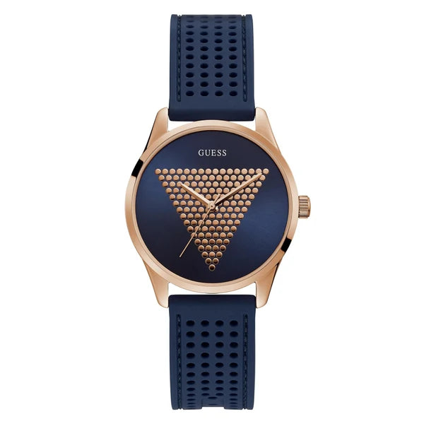 Guess Mini Imprint Blue Silicone Strap Blue Dial Quartz Watch for Women - W1227L3