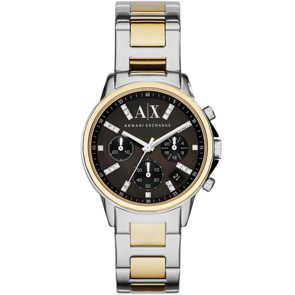 Armani Exchange Lady Banks Chronograph  Black Dial Watch For Women AX4329