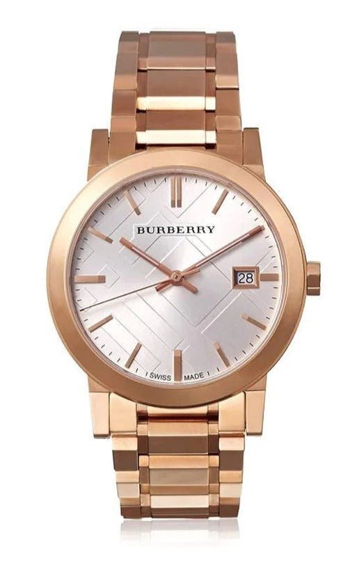 Burberry Dial Rose Gold Steel Strap Watch for Women - BU9004