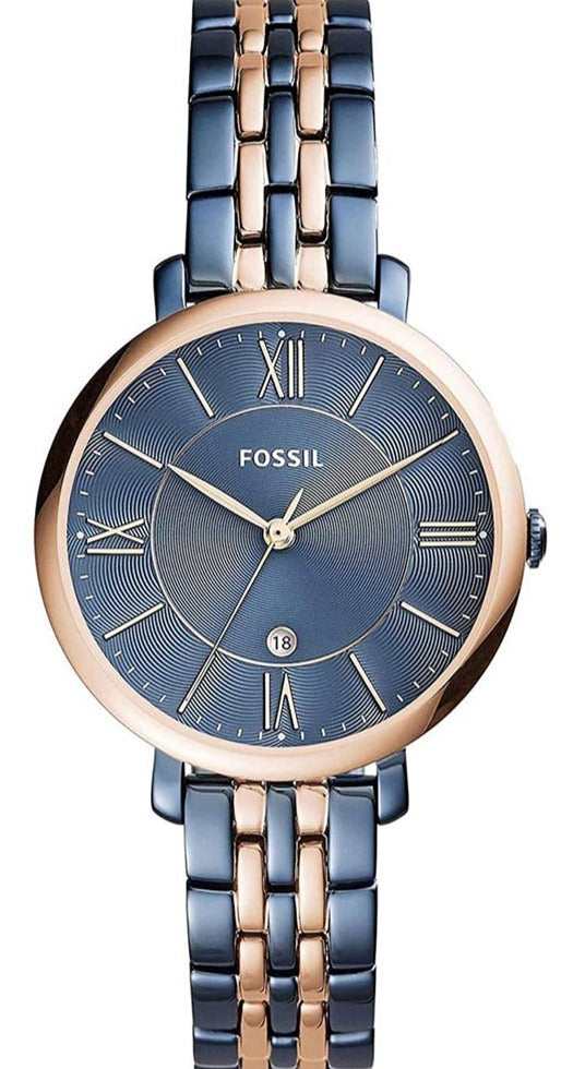 Fossil Dial Two Tone Steel Strap Watch for Women - ES4321