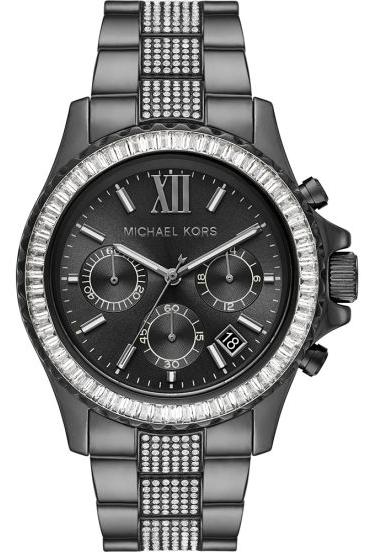 Michael Kors Everest Chronograph Black Dial Grey  For Women - MK6974