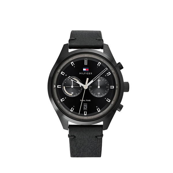 Tommy Hilfiger Bennett Dual Time Black Dial Watch For Men-1791731