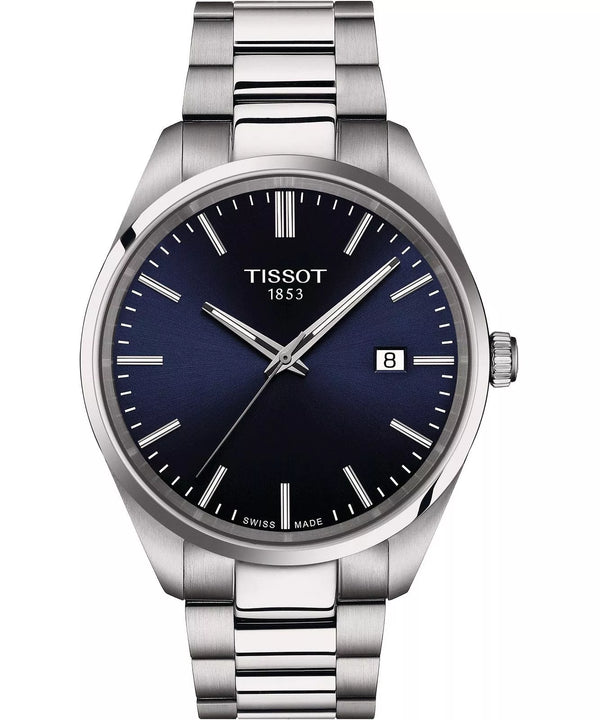 Tissot PR100 Quartz Navy Blue Dial Silver Stainless Steel Case Watch for Men-T150.410.11.041.00