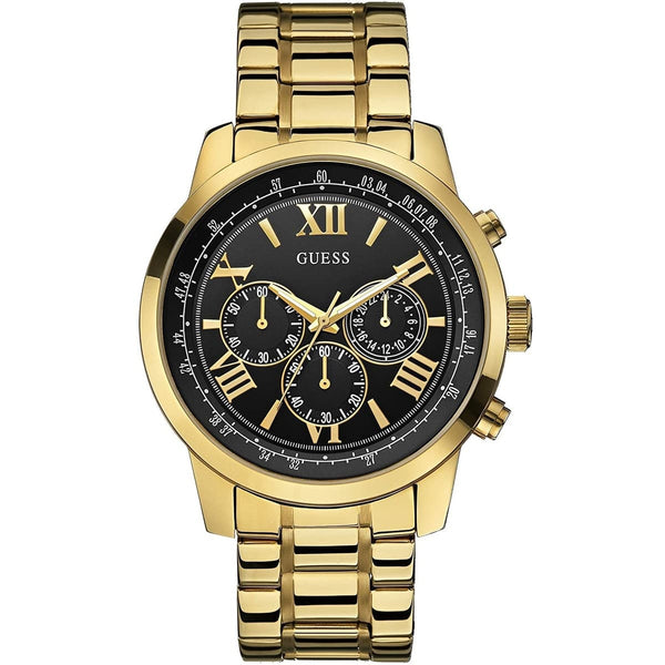 Guess Horizon Black Dial 45 mm Watch for Men's- W0379G4