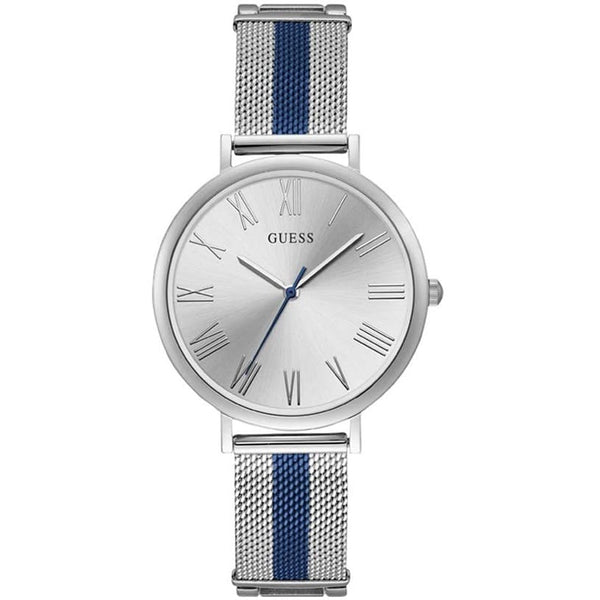 Guess Lenox Silver Dial Stainless Steel Belt Watch For Women-W1155L2